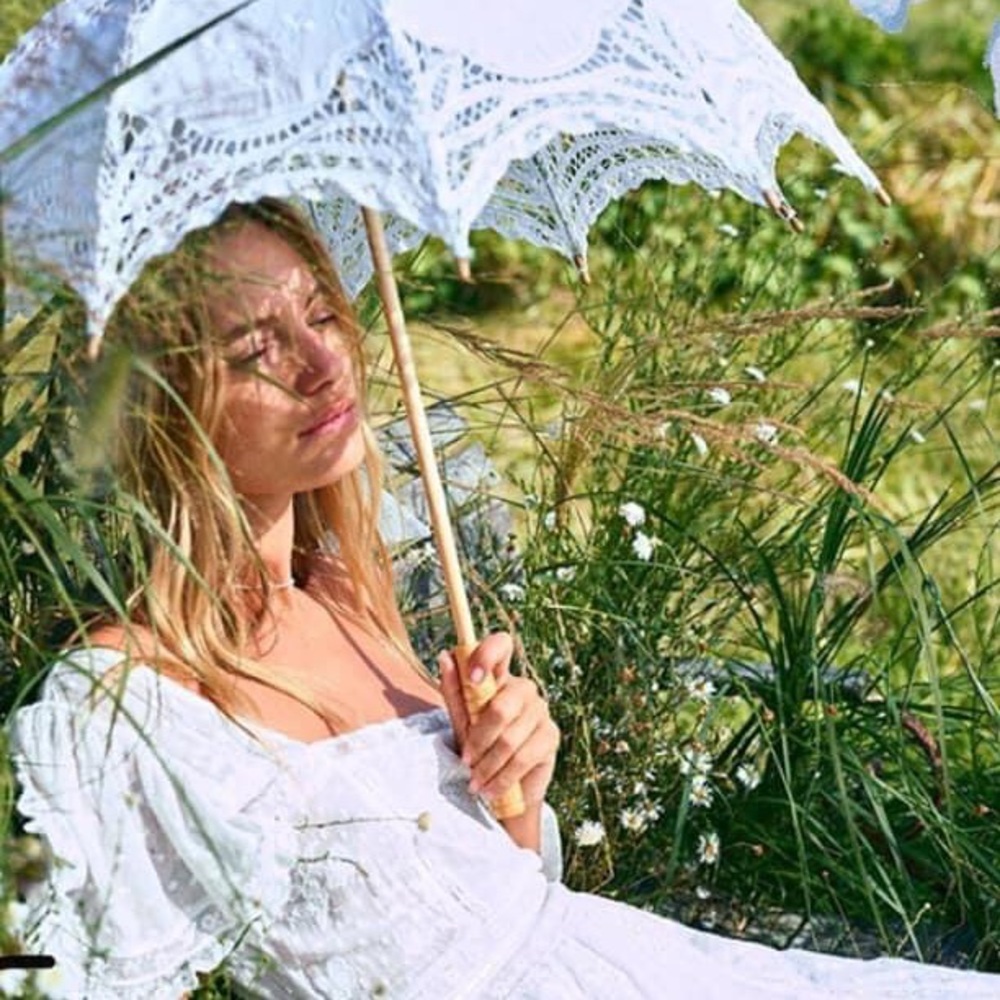 Host Pick! 🎉 Beautiful Brand New Batten Lace Parasols 🌂☂️ - Picture 2 of 16